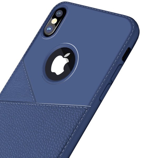 iPhone XS Max - Käytännöllinen tyylikäs kuori (LEMAN) Marinblå