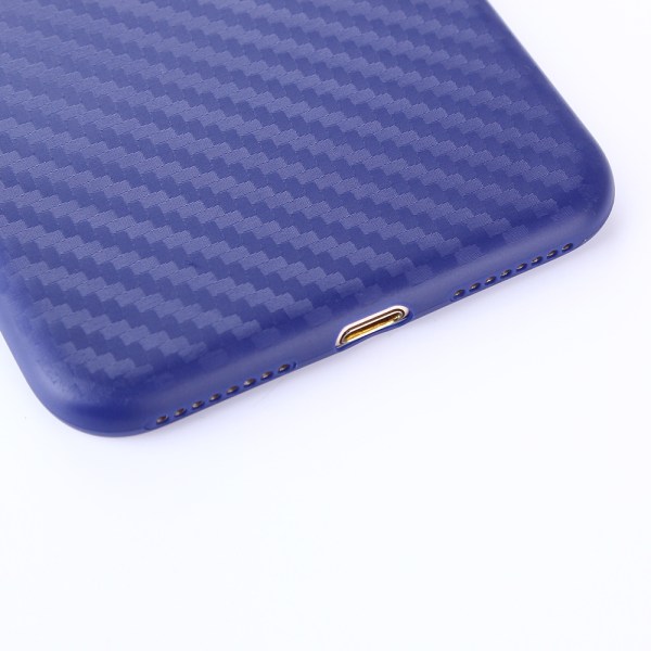 iPhone 8 Plus - Praktiskt Stilsäkert Carbonmodell (LEMAN) Marinblå