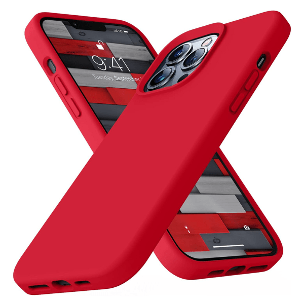 iPhone 14 Pro Max - Kraftfullt Tunt Skyddande Skal (LEMAN) Röd