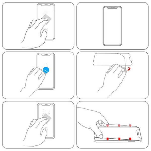 iPhone XS Max näytönsuoja Standard 9H 0,3mm HD-Clear Transparent/Genomskinlig