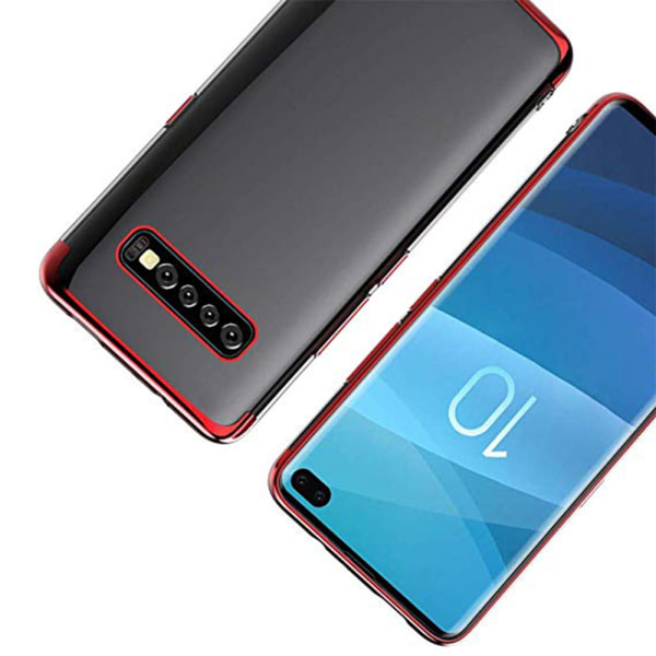 Samsung Galaxy S10 - Stilig tynt silikondeksel (FLOVEME) Röd