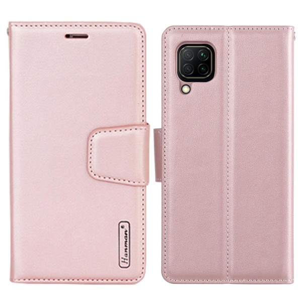 Samsung Galaxy A12 - Ammattimainen lompakkokotelo HANMAN Rosaröd