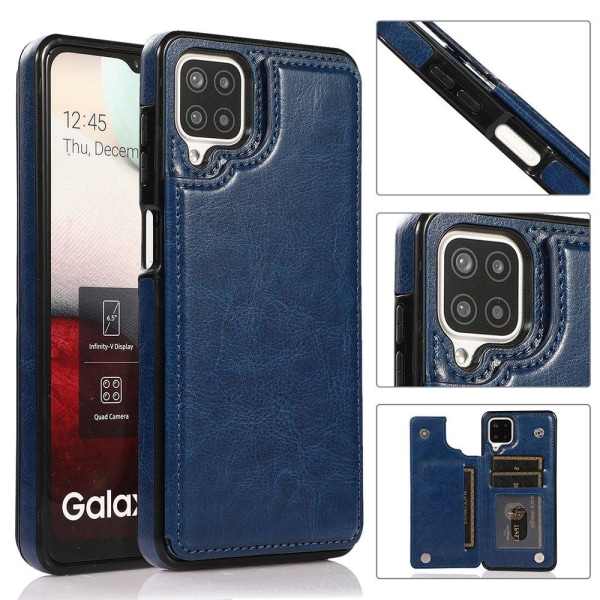 Samsung Galaxy A12 - Elegant praktisk cover med kortholder Rosaröd