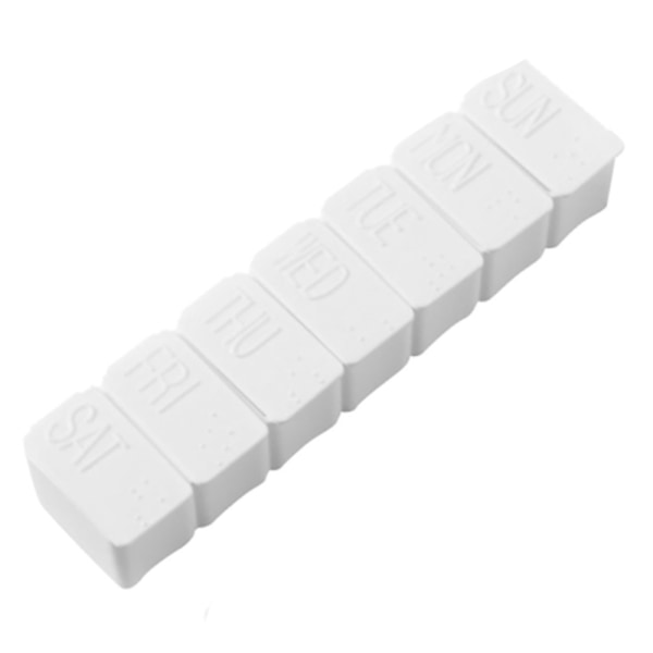 Praktisk Holdbar Dosett 7-Fags Ukedosett Vit
