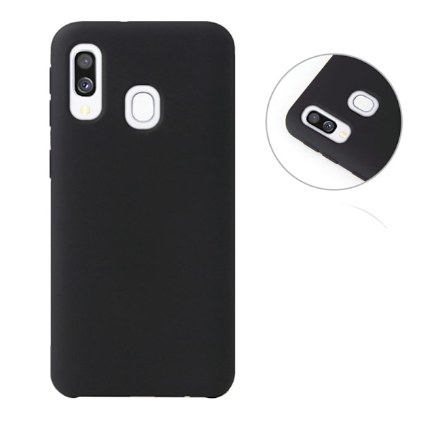 Elegant Smidigt Silikonskal - Samsung Galaxy A40 Mörkblå