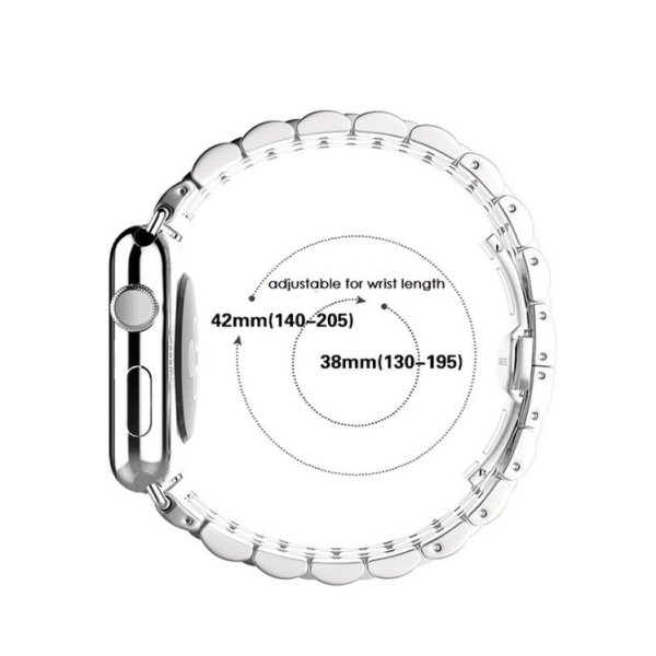 Apple Watch 4 - 40mm - Ainutlaatuinen tyylikäs teräslenkki Silver-Rosé