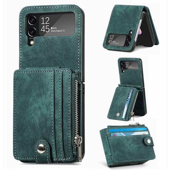Samsung Galaxy Z Flip 4 - Mobilskal med Korthållare Grön