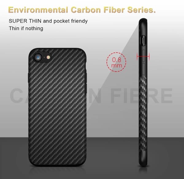 iPhone 7 Plus -  Stilrent Skal i Carbondesign Vit