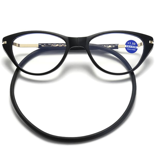Praktiska Unisex TR Magnetiska Läsglasögon Blå +1
