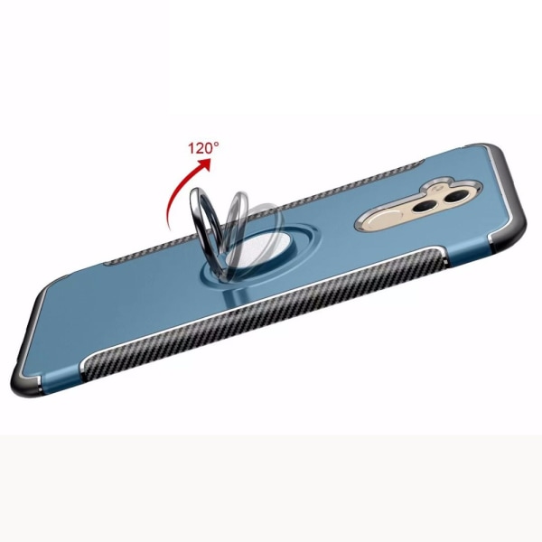 Huawei Mate 20 Lite - HYBRID Cover med ringholder fra FLOVEME Blå Blå