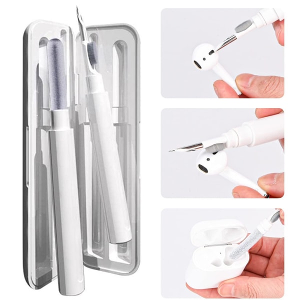 H�llbar Multifunktionell H�rlurs Airpods Reng�ringskit Vit