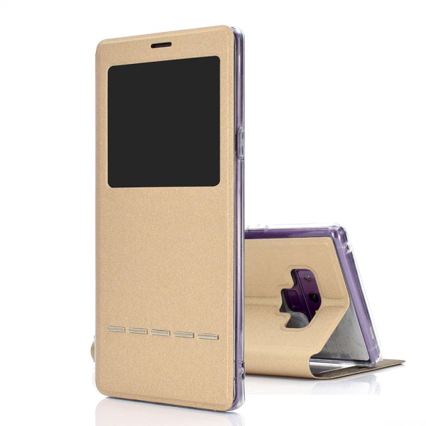 Smart etui med vindue & svar funktion - Samsung Galaxy Note 9 Rosa