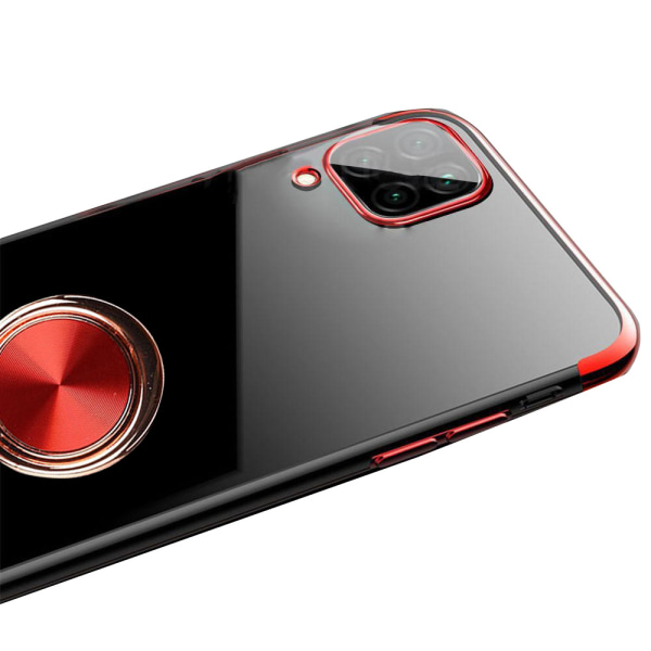 Huawei P40 Lite - Praktiskt Skyddsskal med Ringhållare Röd
