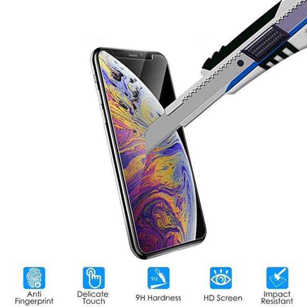 iPhone XS Max 2-PACK Näytönsuoja Standard 9H 0,3mm HD-Clear Transparent/Genomskinlig