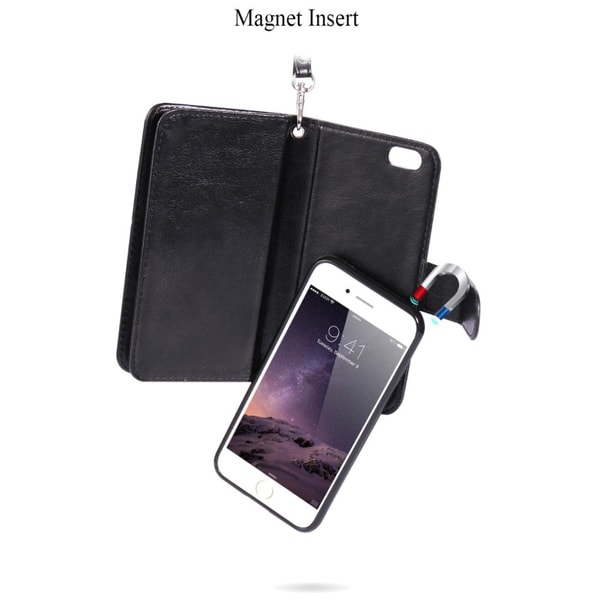 Smart Practical 9-Card Wallet Cover til iPhone 8 FLOVEME Roséguld