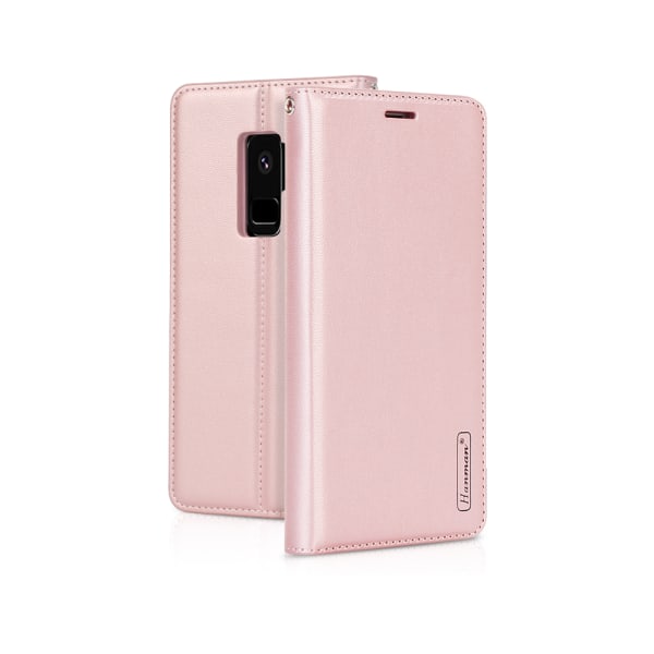 Hanman Wallet-deksel til Samsung Galaxy S9 Plus Rosaröd