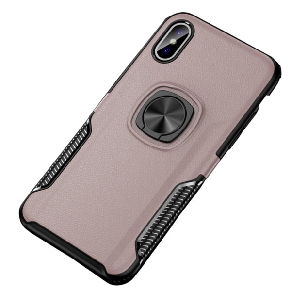 iPhone XR - Stilrent Skal med Ringhållare från LEMAN Roséguld Roséguld