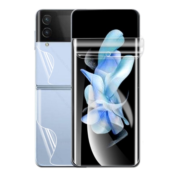 Samsung Z flip 4 - Hydrogel Skärmskydd 4 in 1 (inkl kameraskydd) Transparent