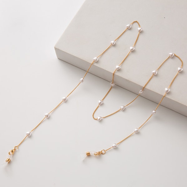 Eksklusiv Stilfuld Pearls Brillesnor Senil ledning Pearl+Copper