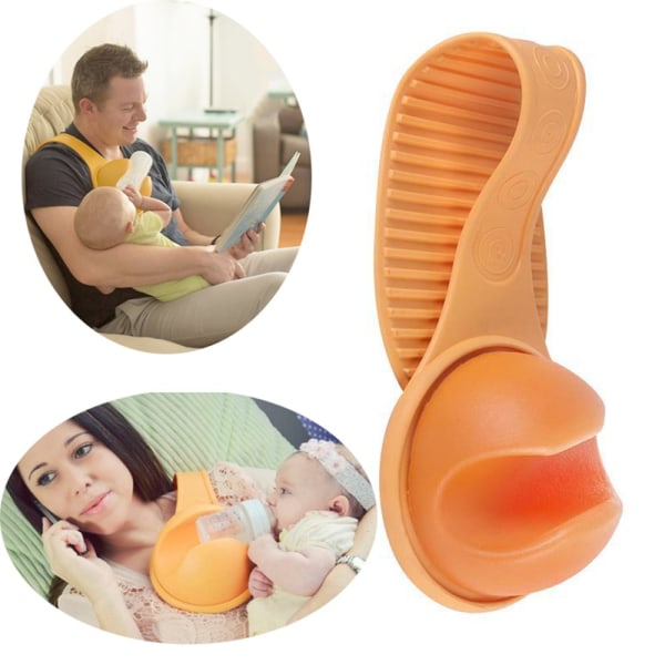 Praktiskt Säker Baby Flaskhållare Orange