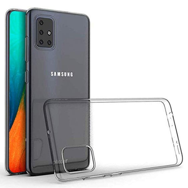 Samsung Galaxy A51 - Beskyttende tynt silikondeksel Transparent/Genomskinlig