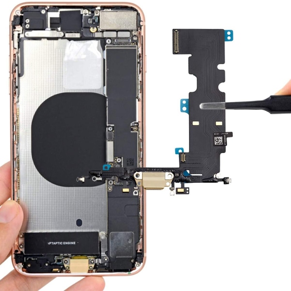 iPhone 6 - Høykvalitets ladeport og hodetelefonport reservedel Vit