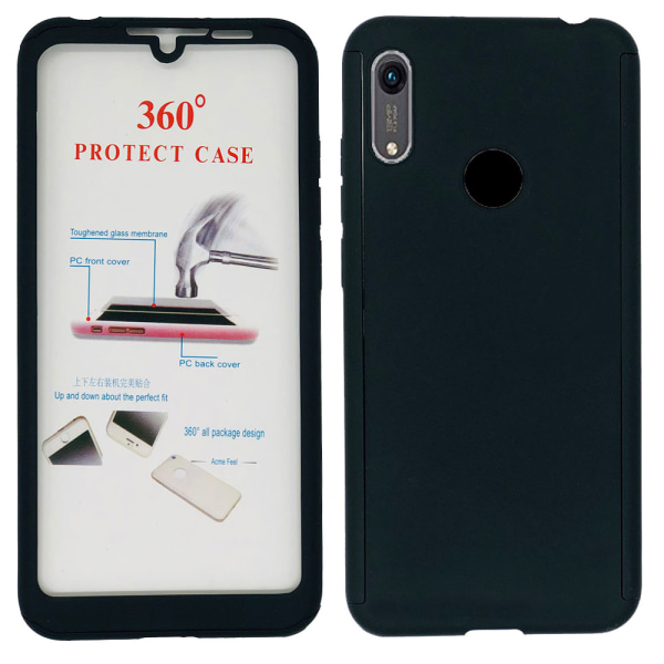 Exklusivt Smart Dubbelsidigt Skal - Huawei Y6 2019 Blå
