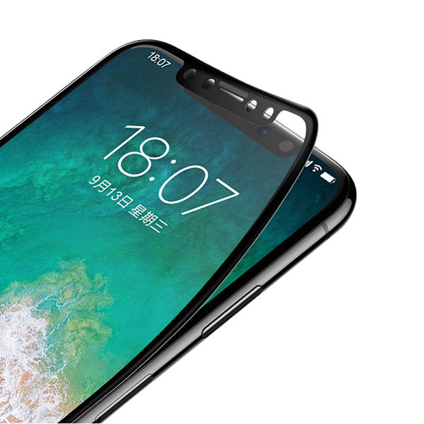 2-PACK HuTechs Carbon-Skärmskydd för iPhone X/XS Svart