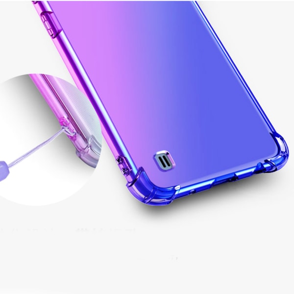 Kraftfuldt stilfuldt silikonecover FLOVEME - Samsung Galaxy A10 Rosa/Lila Rosa/Lila