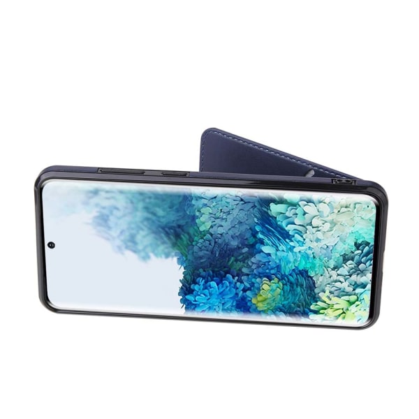 Praktiskt Skal med Kortfack - Samsung Galaxy S20 Plus Mörkblå
