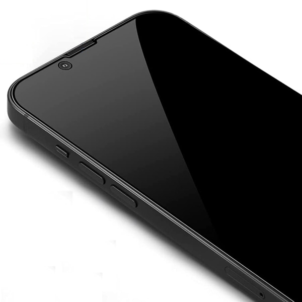 3-Pack iPhone 15 Pro Skärmskydd Anti-Spy HD 0,3mm Svart