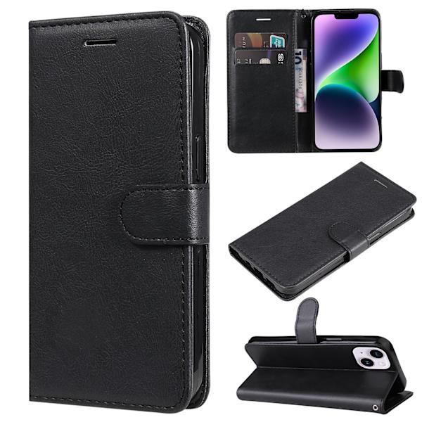 iPhone 14 - Elegant Praktiskt Floveme Plånboksfodral Svart