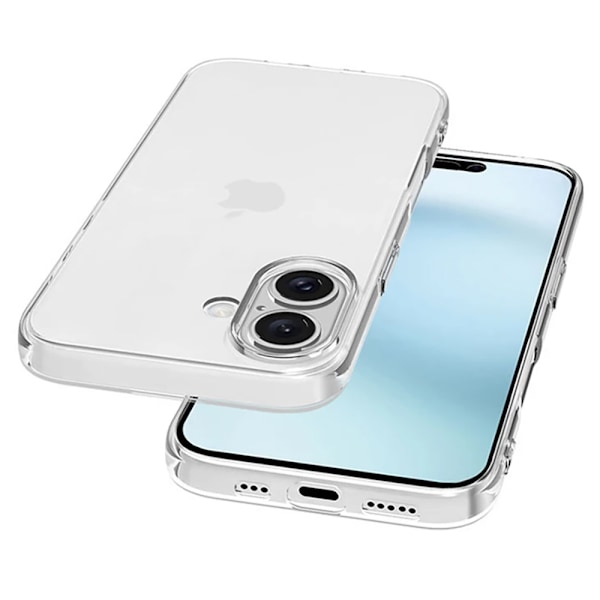 iPhone 16 Skal - Minimalistisk Design, Maximal Säkerhet Transparent Silikonskal