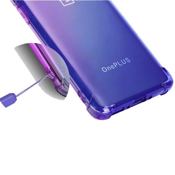 OnePlus 7 Pro - Silikondeksel Blå/Rosa