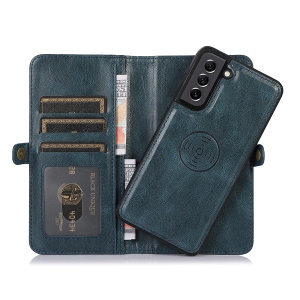 A54 5G - Luksus lommebokveske i skinn med 2 kortspor Marinblå