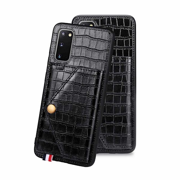Genomtänkt Skal med Korthållare - Samsung Galaxy S20 Grön