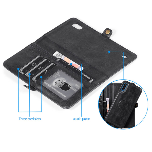Stilig effektivt lommebokdeksel - Samsung Galaxy A10 Mörkblå