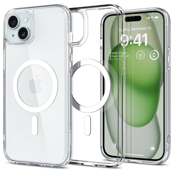 iPhone 15 Plus - Skyddande Magnetiskt Skal Genomskinlig