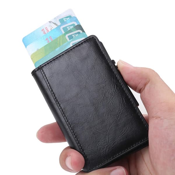 Exklusiv Professionellt RFID Skydd Korthållare Svart