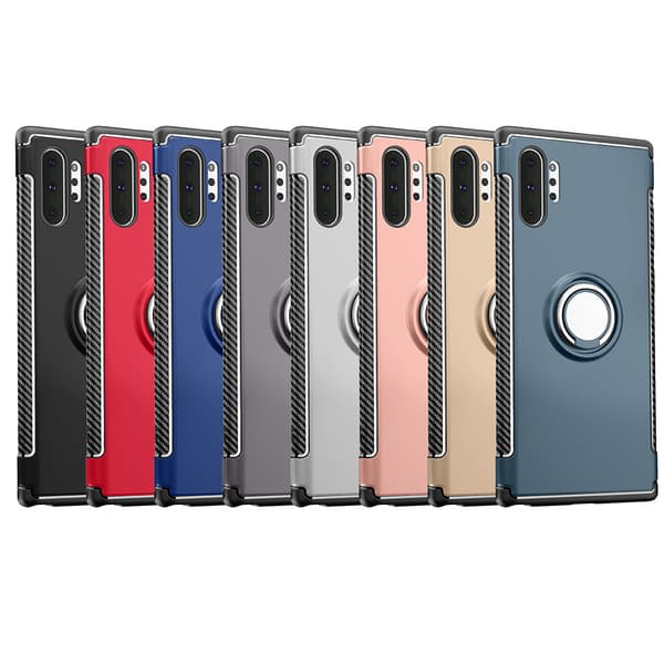 Elegant Smidigt Skal Ringhållare - Samsung Galaxy Note10 Plus Blå Blå