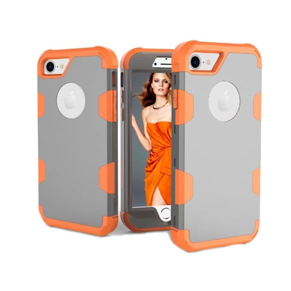 iPhone 8 (Rugged Robot) Skyddsskal Grå/Orange