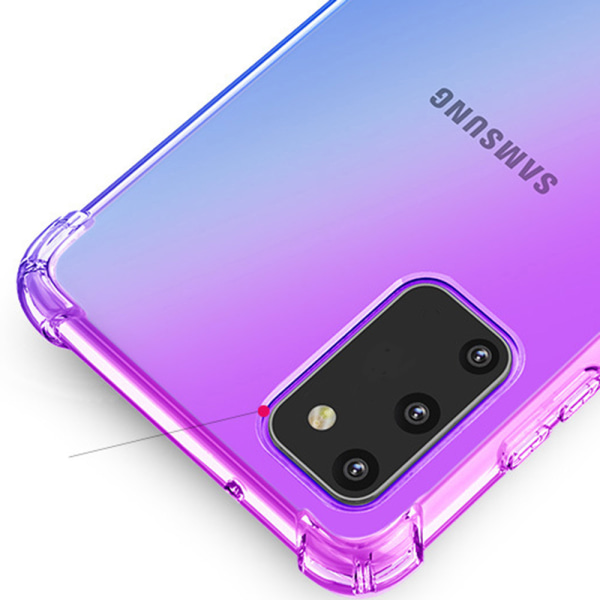 Samsung Galaxy S20 - Gennemtænkt silikonecover Blå/Rosa