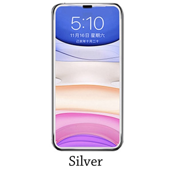 3-PACK iPhone 12 alumiininen näytönsuoja HD-Clear 0,2mm Silver