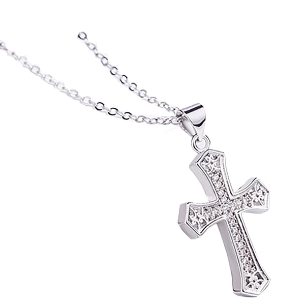 Stilrent Kors Halsband Silver