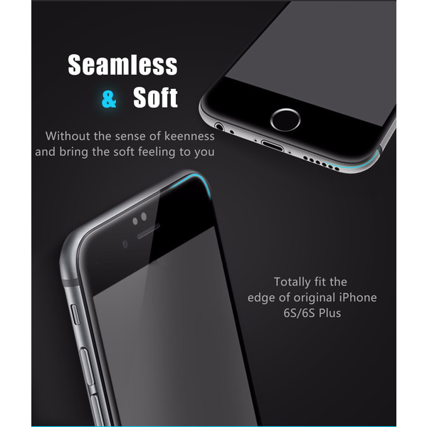 iPhone 6/6S 2-PACK Carbon Fiber Fullfit 3D näytönsuoja Svart