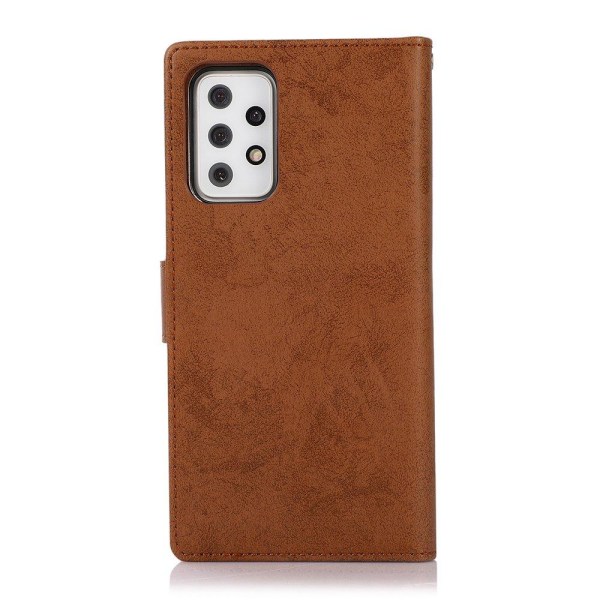 Samsung Galaxy A52 - Elegant LEMAN Wallet Cover Brun