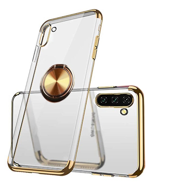 Exklusivt Skyddsskal med Ringhållare - Samsung Galaxy Note10 Guld Guld