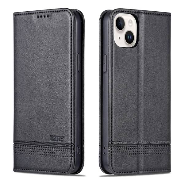 iPhone 15 plus - Pl�nboksfodral Magnetisk i L�der 3-kortfack Red