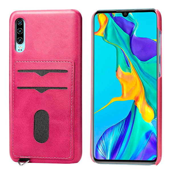 Skal med Kortfack - Huawei P30 Mörkbrun