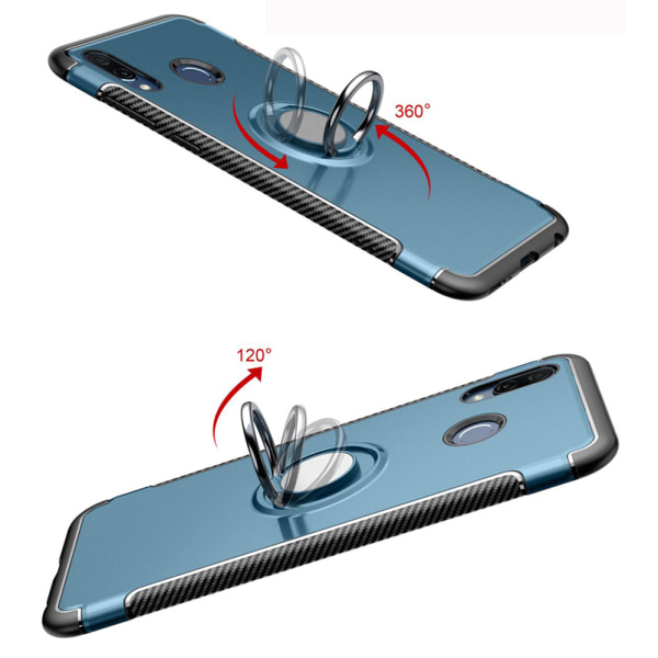 Stilrent Skal med Ringhållare - Huawei P Smart 2019 Silver